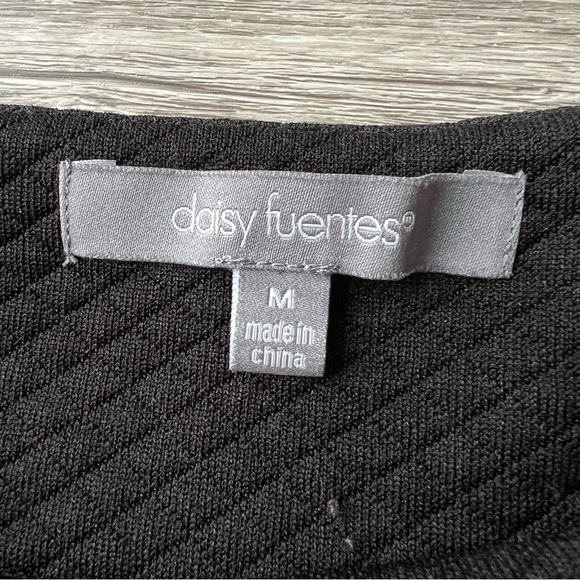 Daisy Fuentes Black Quilted Shift Dress | Size Medium - Picture 5 of 11